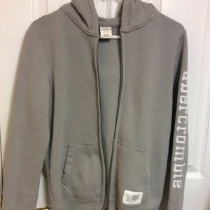 abercrombie kids gray zip-up sweatshirt